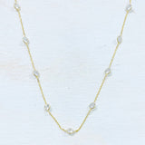 Sterling Silver Station Necklace