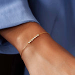 Gold Bezel Set Bracelet
