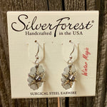 Silver Forest Snowflake Earrings