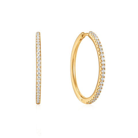 Gold Glam Hoop Earrings