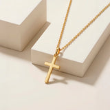 Sterling Silver Gold Plated Childs Cross Necklace