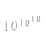 Isla Silver Hoops 3 Pack