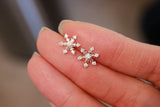 Sterling Silver Snowflake Stud Earrings