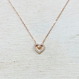 Sterling Silver Heart in a Heart Necklace