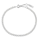 Silver Row Bezel Set Bracelet