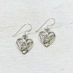 Sterling Silver Celtic Heart Earrings