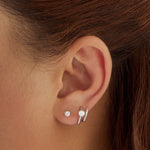 Silver Solitaire CZ Studs