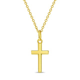 Sterling Silver Gold Plated Childs Cross Necklace