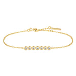 Gold Bezel Set Bracelet