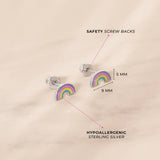 Sterling Silver Child In Season Rainbow Earrings