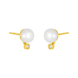 Gold Isadore Pearl Studs