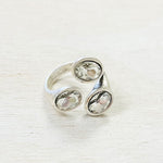 Fashion Triple Stone Open Ring