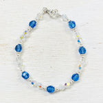 Sterling Silver September Beaded Bracelet