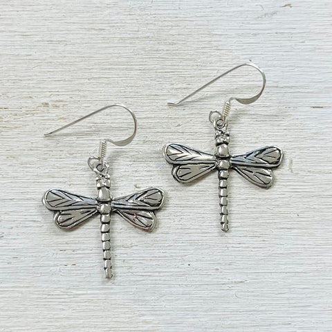 Sterling Silver Dragonfly Earrings