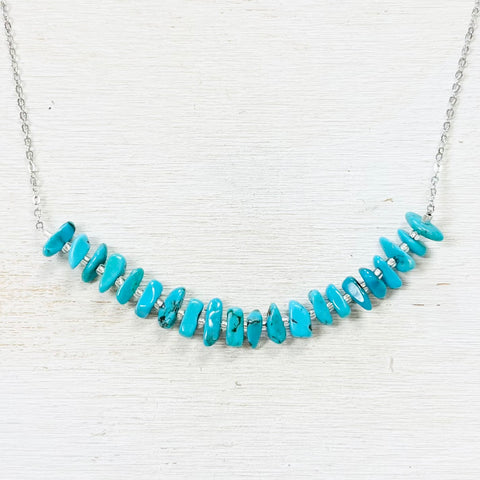 Fashion Turquoise Chip Necklace