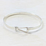 Sterling Silver Estate Hook Bangle Bracelet
