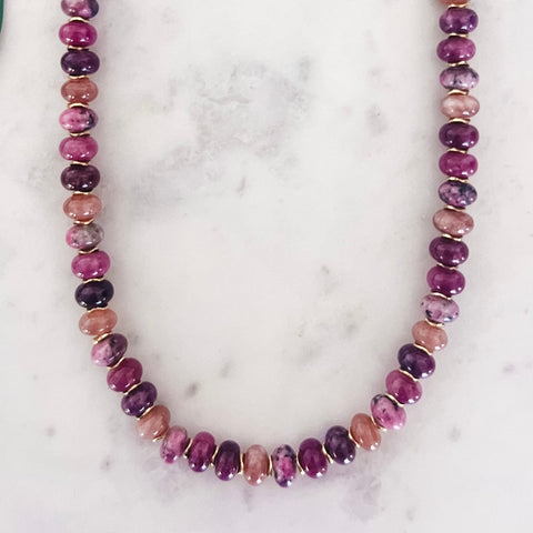 Fashion Purple Beaded Necklace