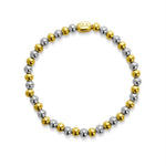 Isla Two Tone Ball Stretch Bracelet- 5mm
