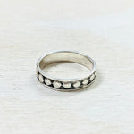 Sterling Silver Dot Band Ring