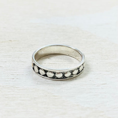 Sterling Silver Dot Band Ring