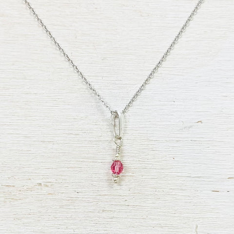 Sterling Silver Children’s Pink Necklace