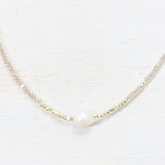 Fashion Glass Bead and Pearl Necklace