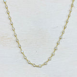 Sterling Silver Long Station Necklace