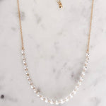 Fashion Gold Tone Crystal Link Necklace