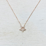 Sterling Silver CZ Star Necklace