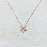 Sterling Silver CZ Star Necklace