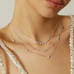 Gold Pavé Beaded Necklace
