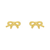 Gold Petite Bow Studs