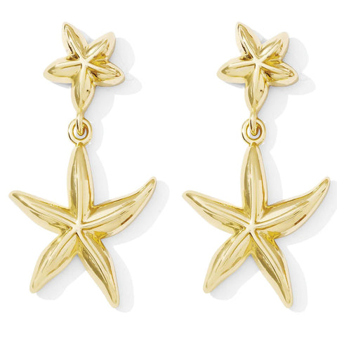 Plated Starfish Dangle Earrings