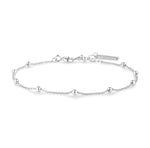 Sterling Silver Beaded Chain Bracelet