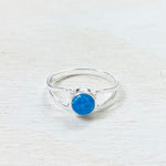 Sterling Silver Created Opal Ring