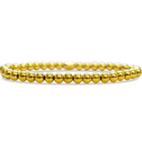 Isla Gold Plain Ball Stretch Bracelet- 6mm