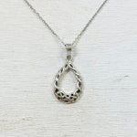 Sterling Silver Celtic Teardrop Necklace