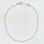 Sterling Silver Twisted Chain Anklet