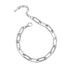 Isla Silver Paper Clip Bracelet