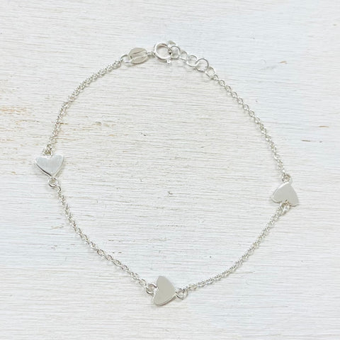 Sterling Silver Heart Bracelet