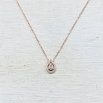 Sterling Silver CZ Teardrop Necklace