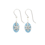 Silver Forest Christmas Winter Snowflake Earrings