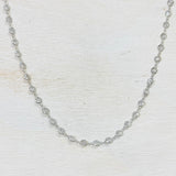 Sterling Silver Long Station Necklace