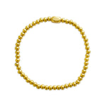 Isla Gold Plain Ball Stretch Bracelet- 4mm