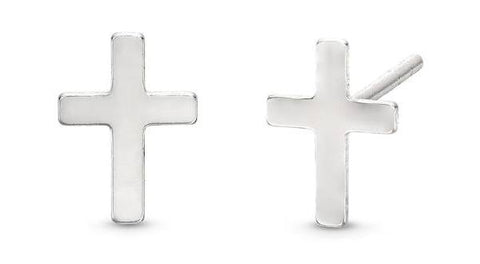 Sterling Silver Stia Petite Cross Stud Earrings