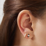 Gold Classic Pavé Huggies