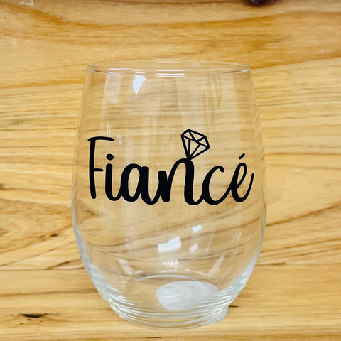 Fiancé Engagement Glassware (2 Styles available)