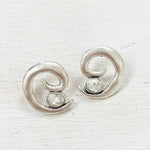 Fashion Clear Stone Swirl Earrings