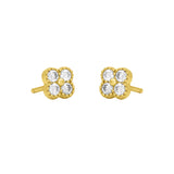 Sterling Silver - Gold Tone Cherise Clover Studs