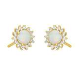 Gold Elara Opal Studs